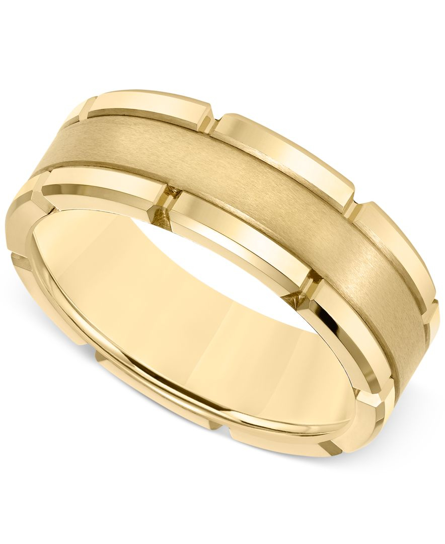 Macy's Men's Brushed Comfortfit 8mm Wedding Band In